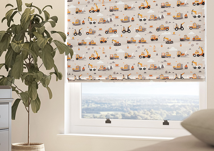 Tool Time, Grey - Twist&Fit Roman Blind - Image 5